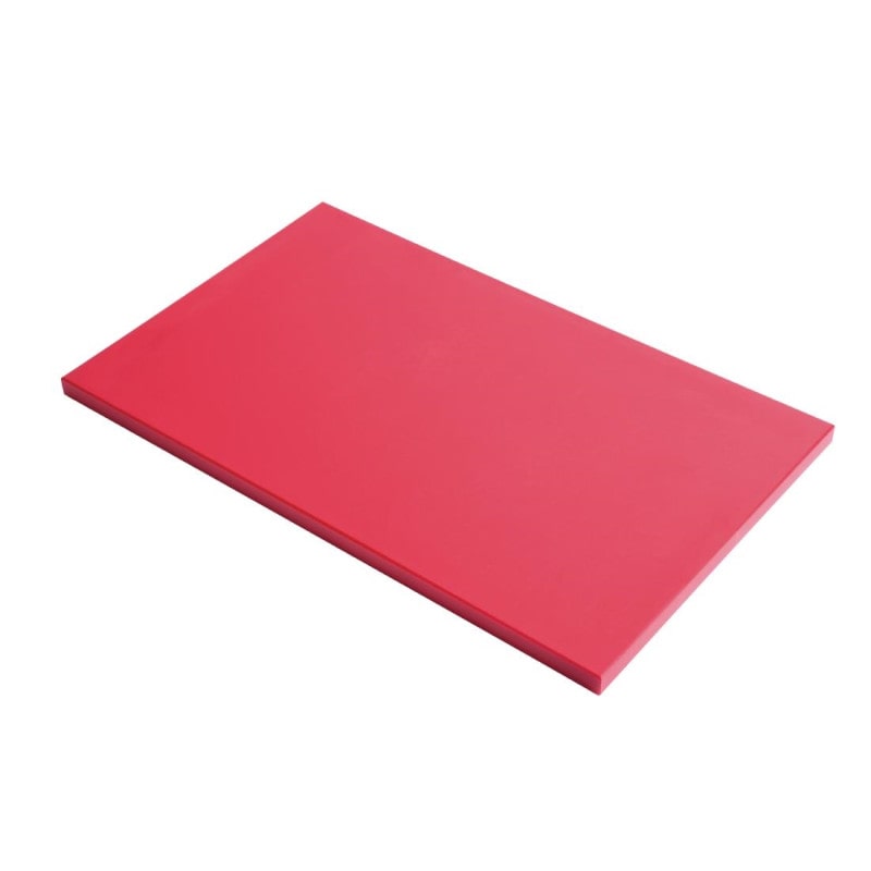 Planche à découper en polyéthylène haute densité rouge - 400 x 600 x 20 mm - Gastro M