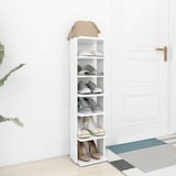 thumbnail of Mueble zapatero madera contrachapada blanco 27,5x27x102 cm