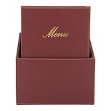 thumbnail of Securit® Doos met 20 Menuhoezen A4 'Classic' - Bordeaux - Kunstleer - 4 zijden