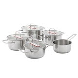 thumbnail of KOPF Topfset Jara aus Edelstahl, Induktion, Kochtopfset mit praktischem Abgießrand, 9-teilig