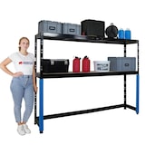 thumbnail of PROREGAL Garagenregal HERCULES platzsparend unterfahrbar HxBxT 180x240x50cm 2 Lagerebenen Fachlast 300kg Schwarz Lagerregal Schwerlastregal