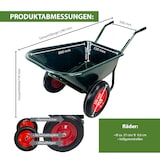 thumbnail of 2-Rad-Schubkarre 100 Liter 160 kg Tragkraft Kunststoffwanne PU Vollgummirad auf Stahlfelge Bauschubkarre