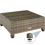 thumbnail of tectake Conjunto de descanso de ratán con estructura de aluminio, incluyendo fundas en 2 colores  Natural