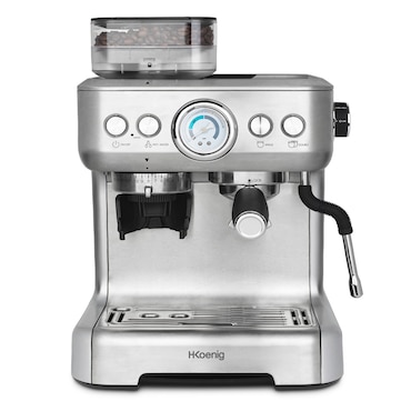 Macchina per caffè espresso H.Koenig 20 bar con macinacaffè EXPRO980, 2,7L, serbatoio 250g, 15 formati di macinatura, pompa made in Italy, 1-2 tazze