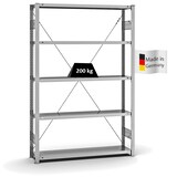 thumbnail of PROREGAL Fachbodenregal Stecksystem | Grundregal | HxBxT 200x130x30cm | 5 Ebenen | Fachlast 200 kg | Einseitig nutzbar | Verzinkt