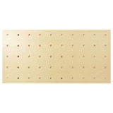 thumbnail of Wandpaneel HWC-P24, Wanddekoration Wandregal Steckboard Lochplatte, 4 Ebenen Aufhängung 100x50cm FSC® ~ naturfarben