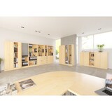 thumbnail of bümö office Regal weiß, Standregal Holz - Aktenregal für Ordner & Bücher, Bücherregal 40 cm schmal, 3 OH Regal Wand, Büroregal, Holzregal,