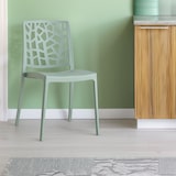 thumbnail of Lot de 6 chaises empilables en polypropylène avec fibre de verre pour jardin ou intérieur, hydrofuges et résistantes, design moderne-TRIXY-Sauge