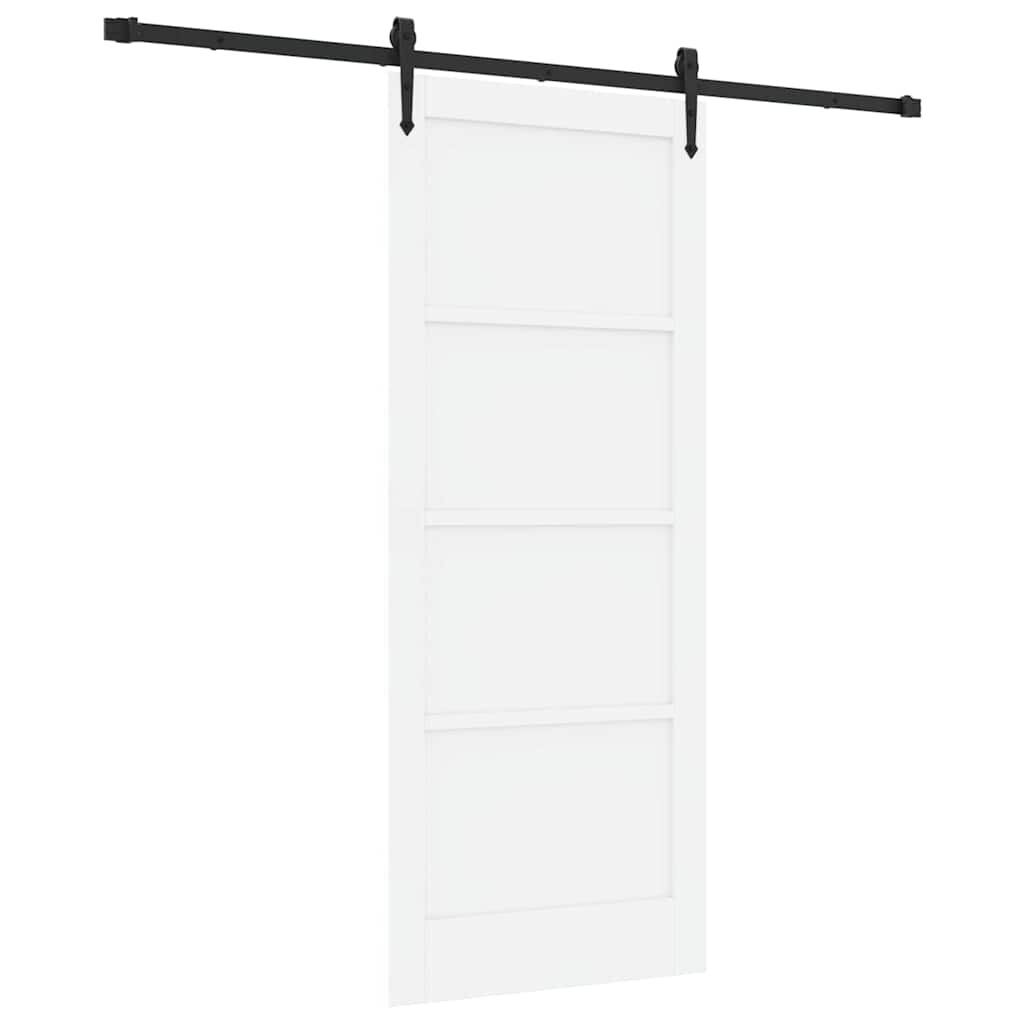 vidaXL Schiebetür ORKDAL Weiß 83 x 202 cm Massivholz Kiefer