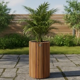 thumbnail of Pflanzgefäß Akazienholz D36,5 x 72 cm Dunkelbraun