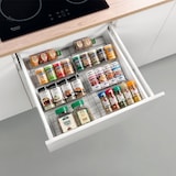 thumbnail of Etagère à épices Métal sans épices Armoire argentée Extensible 26 à 51 cm Tiroir