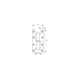 thumbnail of Paumelle de Paris porte d'entrée / d'intérieur, 80x45mm, acier, gauche - SERRUPRO