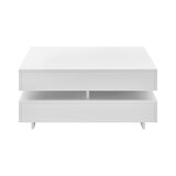 thumbnail of Helloshop26 - Mesa de centro com 4 compartimentos de arrumação 75 x 75 cm 15 mm de espessura branco brilhante 03 03_0006141