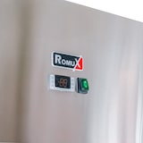 thumbnail of Romux® Kühlschrank mit 2 Türen 134 cm mit Umluftkühlung | Gastro Kühlschrank aus Edelstahl mit 1065 L Kapazität - 6 Einlegeböden und 750 W