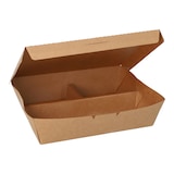 thumbnail of 100 Lunchboxen, Pappe 3-geteilt 600 ml 5 cm x 14,8 cm x 18,3 cm braun