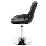 thumbnail of Lot de 2 chaises de salle à manger HWC-A60, chaise pivotante, chrome ~ similicuir noir