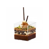 thumbnail of MONOUSO - Mehrweg Schüssel aus PS "Cube" Transparent 60ml 4,7x4,7cm (15 Stück)