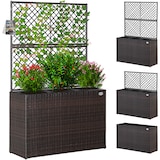 thumbnail of CASARIA® Blumenkasten Pflanztopf mit Rankgitter braun