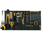thumbnail of ArtPlast - Panel organizador de Herramientas 50x2x50 cm de Polipropileno con 50 Ganchos en color Negro y Amarillo - Colección PANELLI