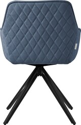 thumbnail of ML-Design – Esszimmerstühle drehbar 2er Set – Blau Webstoff | mit Armlehnen, 360° Drehstuhl, Metallbeine, ergonomisch gepolstert