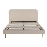 thumbnail of SalesFever Polsterbett | Samt | B 151,5 x T 214,5 x H 91 cm | Beige