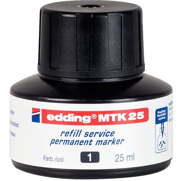 Tinta de recarga para marcador permanente 25 ml preto