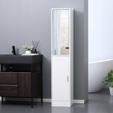 thumbnail of kleankin Armario para Baño Alto Mueble Columna de Baño con Espejo 2 Puertas y Estantes Interiores Ajustables Multiusos para Cocina Salón 32x28x162 cm
