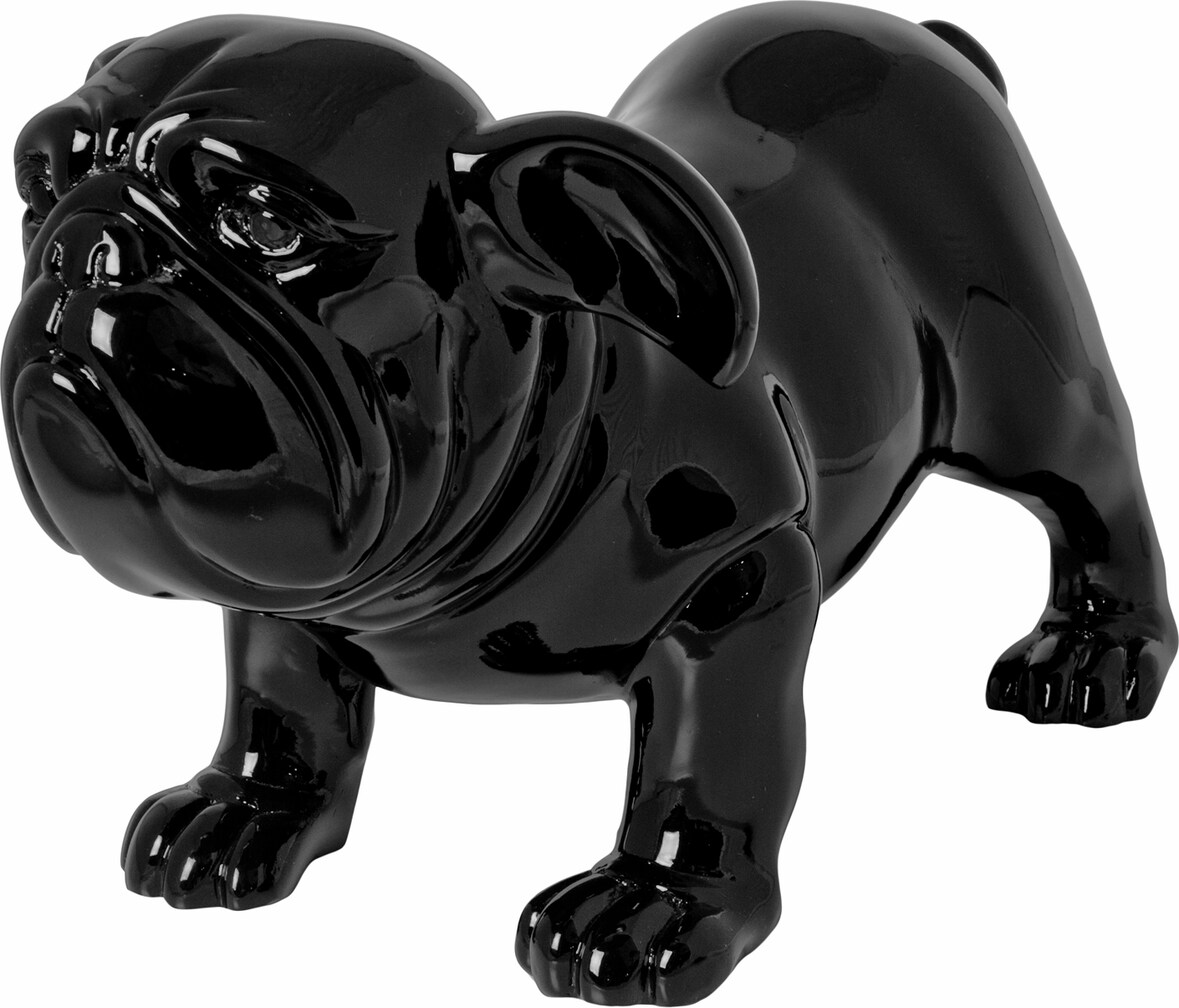 Deko-Hund Spike in schwarz aus robustem Fiberstone, Größe S - E2231-S1-B