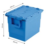 thumbnail of GILAC Bac navette 400 x 300 - couvercle intégré - Bleu G181338