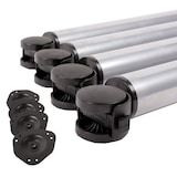 thumbnail of 4er Set Tischbeine auf Rollen Tischfuss rollbar 710mm mit Feststellbremse Silbergrau
