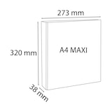 thumbnail of Exacompta 51820E 10x Ringbuch, 2 Ringe 15mm in D-Form, Rücken 38mm Rücken, 3 Außen- und 2 Innenhüllen, 32x27,3cm A4 MAXI - Kreacover - Weiß