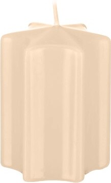 Sternkerzen Champagner 8 x Ø 6 cm, 4 Stück