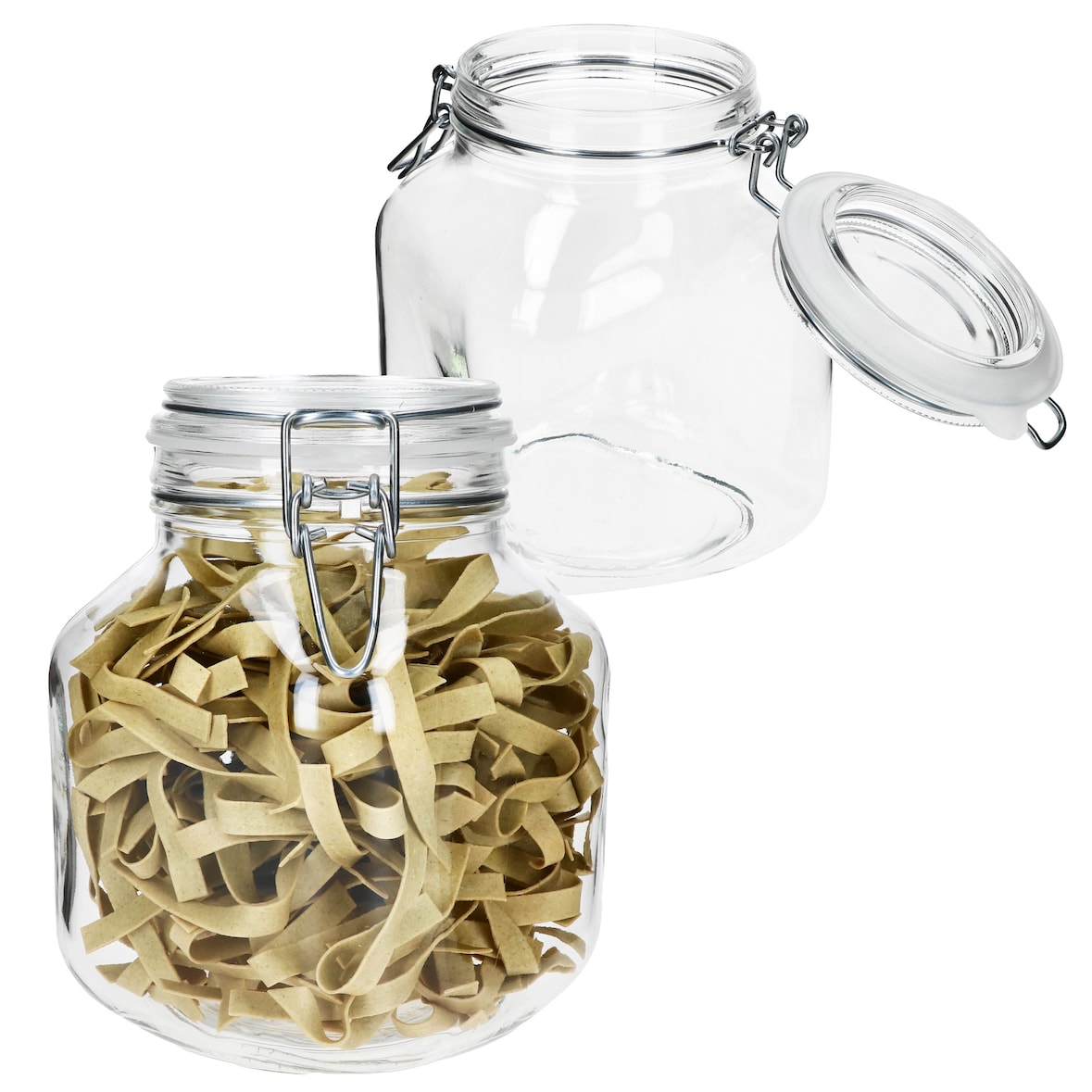 2x PRIMA Vorratsglas 2L aus Glas mit Bügelverschluss luftdicht Einmachgläser