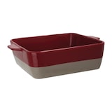 thumbnail of Olympia keramische braadslede rood en taupe 4,2L