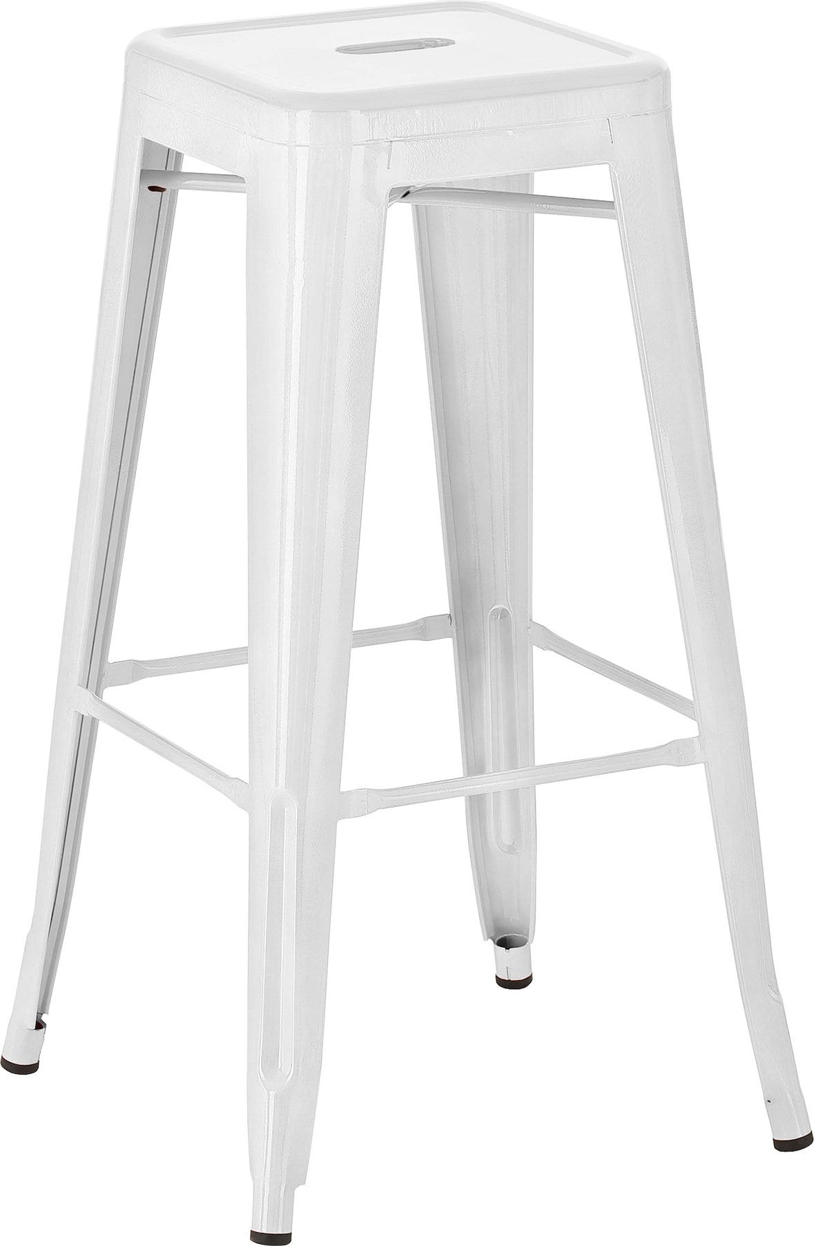CHEFGASTRO Barhocker PALAU HxBxT 76x43x43cm Metall Weiß Barstuhl