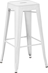 thumbnail of CHEFGASTRO Barhocker PALAU HxBxT 76x43x43cm Metall Weiß Barstuhl