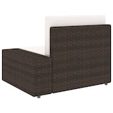 thumbnail of 4-tlg. Garten-Lounge-Set mit Kissen Braun Poly Rattan