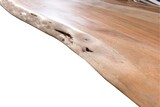 thumbnail of Esstisch Baumkante massiv Akazie natur 140 x 80 silber X-Gestell LUBIN
