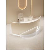 thumbnail of 【M Duihao160cm】Empfangstheke Theke geschwungene Tresen Kasse Empfangstresen beige