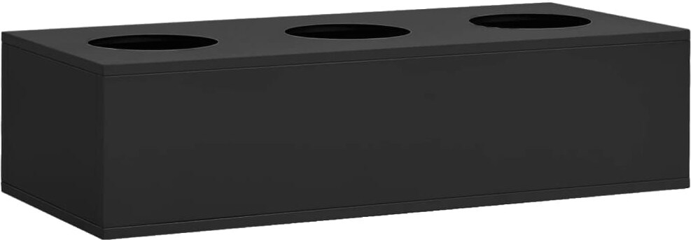 vidaXL Büro-Blumenkasten Anthrazit 90x40x23 cm Stahl