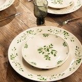 thumbnail of Plat rond Appoline vert 32 cm -  Rond Grès Table Passion 33.00x33.00 cm