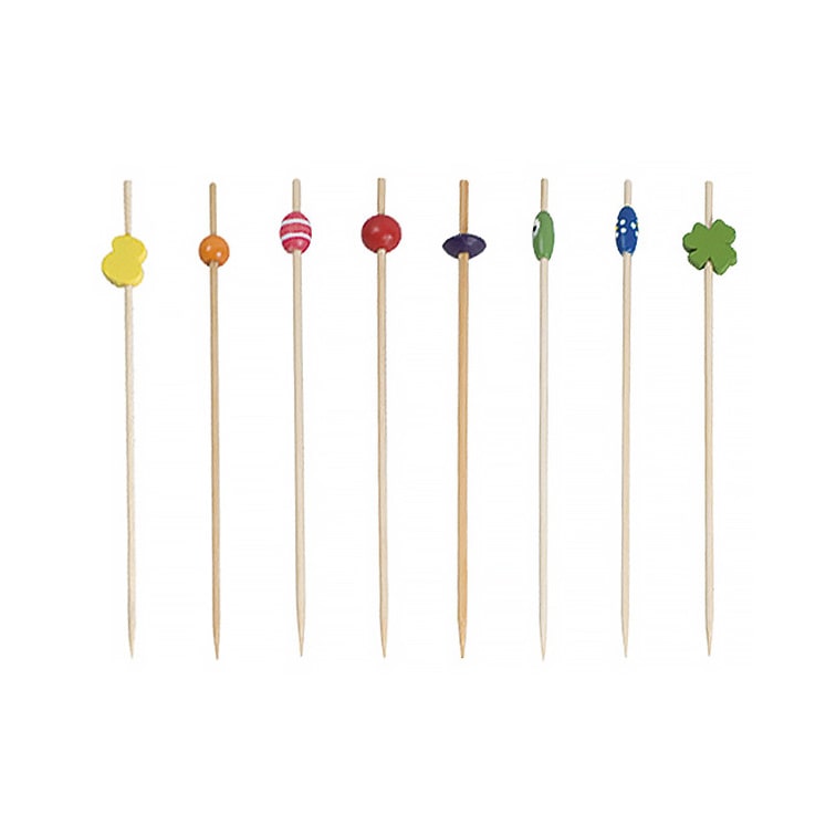 MONOUSO - Pick Bambu Decorado Surtido 12cm (100 Uds)