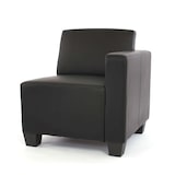 thumbnail of Modular 4-Sitzer Sofa Couch Lyon, Kunstleder ~ schwarz