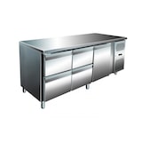 thumbnail of Gastro Edelstahl Kühltisch Kühltheke 1 Tür / 4 Schubladen 194 L -2/+8°C