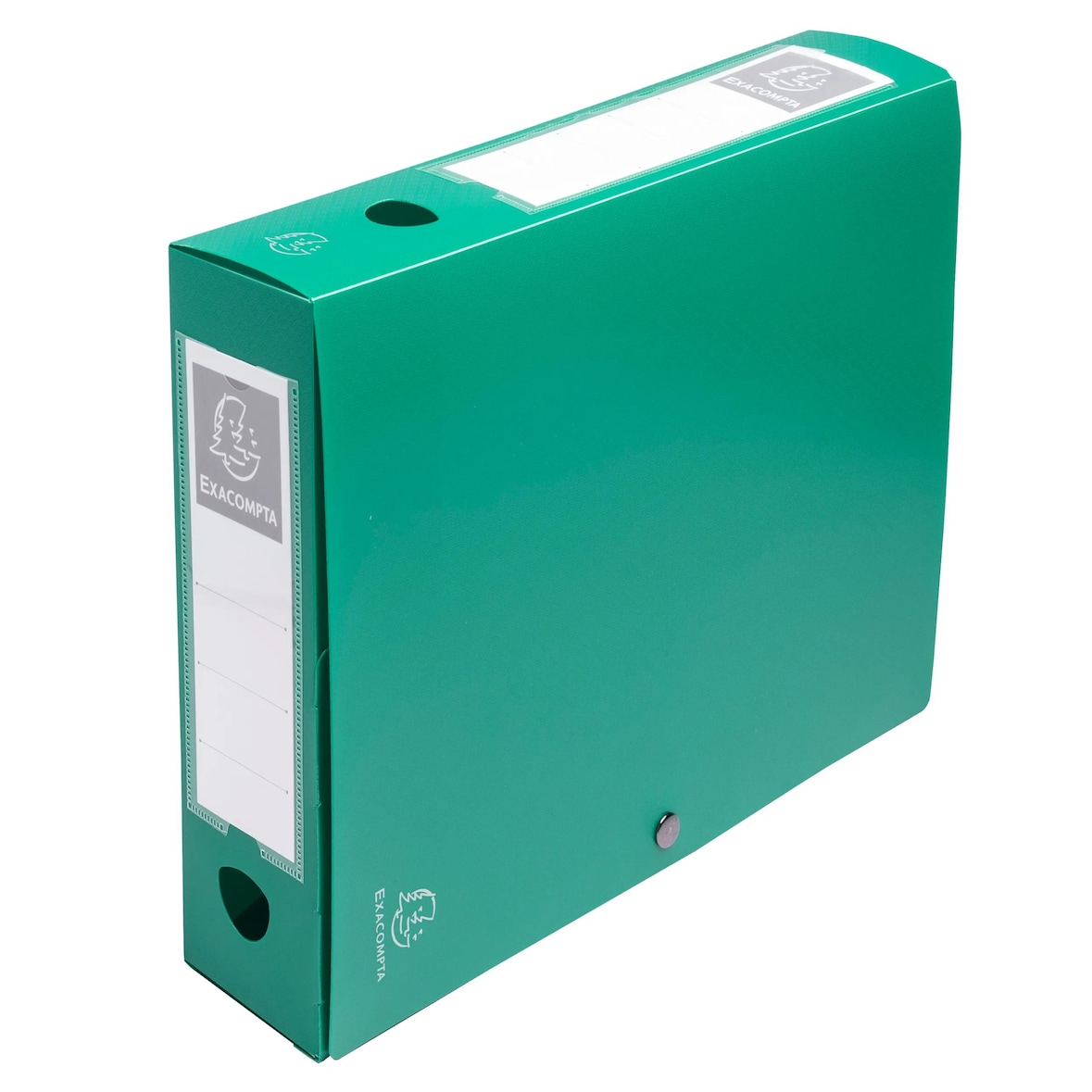 Exacompta 59633E 10x Archivbox mit Druckknopf aus PP 700µ, Rücken 60mm, blickdicht, 25x33cm für DIN A4 - Grün