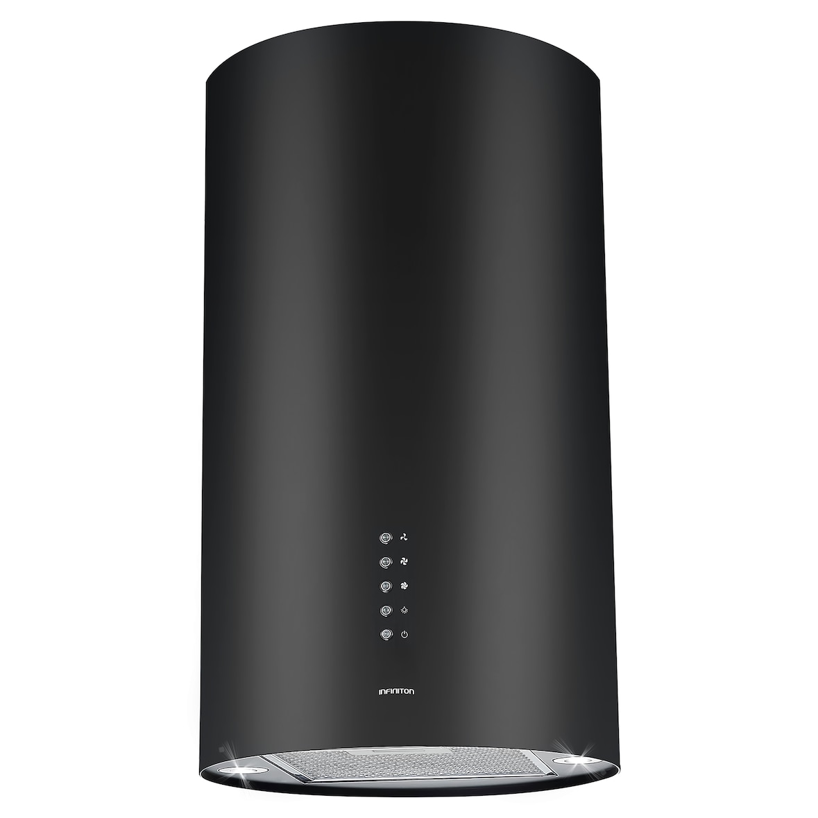 INFINITON Campana Isla CMPY-BIS9N, 750 m3/h, Diametro 35 cm, A++, Negro