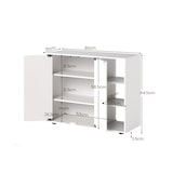 thumbnail of COSTWAY Scarpiera, scaffale per scarpe con 2 ante, ripiani regolabili aperti, 80 x 31 x 64,5 cm(bianco)