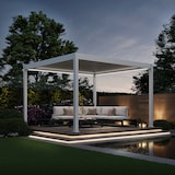thumbnail of Weide E-Deluxe elektrische Pergola Voll-Aluminium 3,6x4m mit Lamellendach weißㅤ