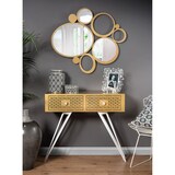 thumbnail of Mayfair-Konsole 100 x 35 x 80 cm aus Eisen. Glamouröses Design Hollywood Regency. Weiße Beine, goldene Schubladen. Hergestellt in Italien. Ohne Fächer