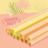 thumbnail of Lot de 12 pailles coloré en plastique Fackelmann Summer Party